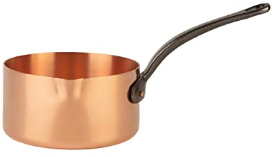 Cuisine Romefort | pure copper saucepan with pouring spout 1,5 qt | ideal for sweets or sauces, sugar pot, casserolle