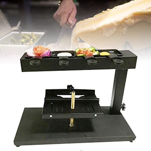 Fundidor de queso comercial, máquina de fusión de raclette tradicional con 4 platos pequeños para hornear, calentador de queso profesional Fundidor de parrilla de queso raclette eléctrico, máquina de