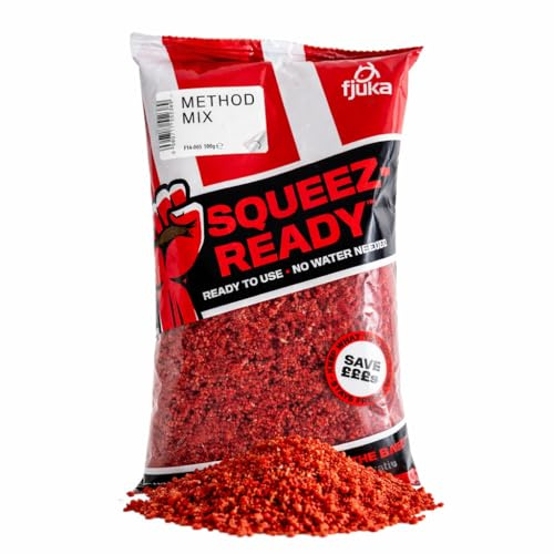Fjuka Squeez-Ready Method Mix | Ready-prepped Method feeder groundbait | Carp, F1s, tench, bream etc | 500g Bag