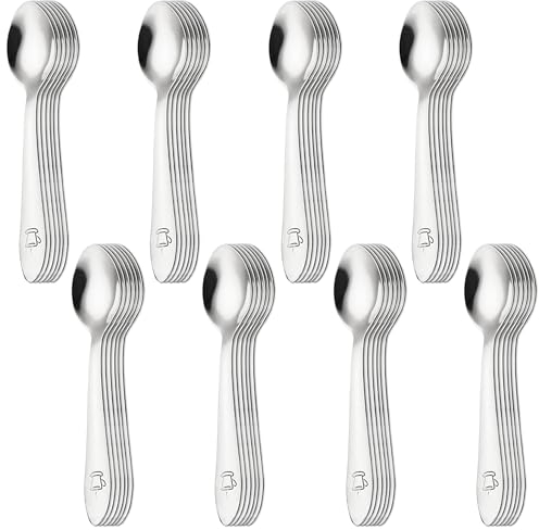 Cucharillas cafe pequeñas acero inoxidable 48 uds 10 cms aptas para hogar restaurantes lavavajillas cucharas cafe