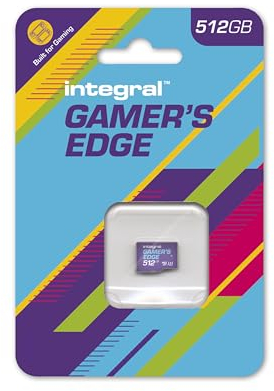 Integral 512GB Gamer's Edge Micro SD Card The Valve Steam Deck And Nintendo Switch, Switch Lite & Switch OLED - Load & Save Games Fast, Store Games, DLC & Save Data, Built To Give You The Edge