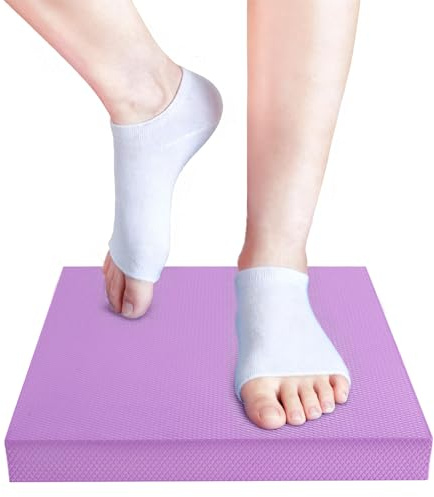 MBKHFLL Exercise Balance Pad，Balance Foam Mat for Physical Therapy Equipment & Strength Stability Training, Slip Resistant Foam Mat for Yoga, Pilates, Meditation，Gardening knee pads (Purple)