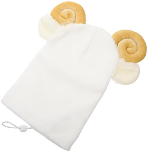 Veemoon Housse de Casque de Ski pour Garçon et Filles Motif Chèvre Blanc, Couvre-Casque Confortable et Lavable, Protection pour Casque de Snowboard et Ski en Plein Air, Accessoire