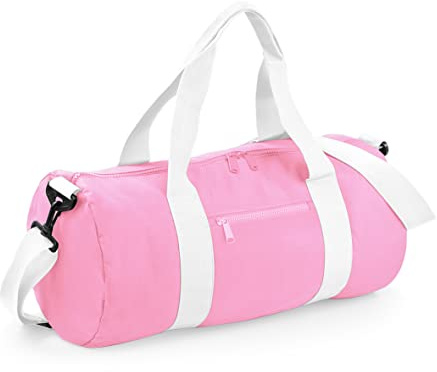 BagBase BG140 Original Barrel Bag - Classic Pink/Off White