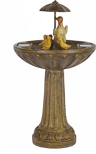Smart Garden Duck Family Umbrella Solar Water Feature Fountain 1170020