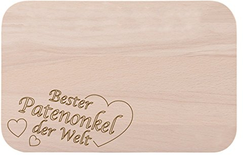 'Desayuno/tabla de desayuno con grabado Discreta patentado tío del mundo como regalo – de madera – Idea regalo ideal para cumpleaños o Navidad