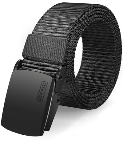 FAIRWIN Men's Ratchet Belt - Tactical Nylon Web Work Belt with Automatic Buckle, Adjustable for Jeans, Pants, Golf, and Everyday Use
