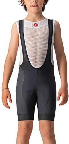 CASTELLI JR Competizione Bibshort, Fahrradhose mit Trägern für Kinder, bequem und atmungsaktiv