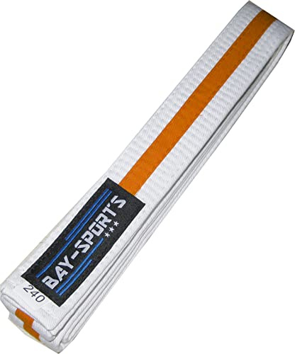 BAY Budogürtel, weiß/orange/weiß, Zweifarbig (200)