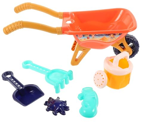 Alasum 1 set 6 pcs Truck and Random Tool Molds| Girls- Seaside Funny - Orange Boys Wheelbarrow & Practical Girls Toddlers Children Toys Color in for Molds Interesting Watering Colors