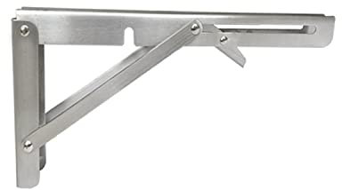 XOOPIT Regalhalterung, zusammenklappbare Regalhalterungen, robuster Edelstahl, zusammenklappbar, Wandmontage, Regal für DIY-Halterung, Klappbank, Arbeitstisch, platzsparend, maximale Belastung 227 kg,