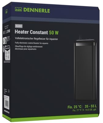 Dennerle Nano Heater Constant 50 W - Vollelektronischer Regelheizer für Aquarien von 35-55 Liter