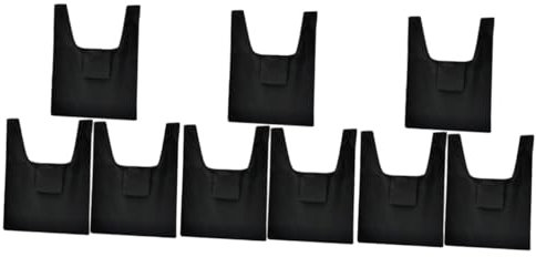Alipis 9 Pz borsa della spesa borsa donn borsa capiente travel bag shopping bag borsa nera sacchetti della spesa riutilizzabili shopping lavabile in lavatrice borsa portatile sacchetto