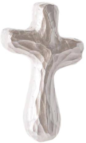 Holy Land Wood and Stone Journey Holding Cross - JHC (White Indescence)