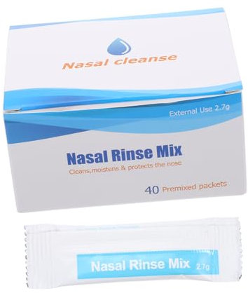 SOPOTUTU 40confezioni Bustine Sali Nasali Per Lavaggio Istantaneo Nasale Soluzione Salina Delicata Granulosità Formulazione Sicura Per Adulti e Ragazzo Ragazza Pack Per Igiene Quotidiana Na