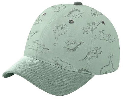 MLPKOI Bambino Baseball Cappellino Regolabili Protezione Solare Cappelli da Sole Tinta Unita & Dinosauro Fantasia Cappellini Unisex Bambino Trucker Cappelli per Ragazzi Ragazze