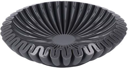 Cuenco negro de resina decorativo moderno con ranuras para fruta, centro de mesa para encimera de cocina, decoración del hogar,