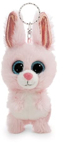 GLUBSCHIS 63021 - Llavero Conejo Monni Wonni de 9 cm, Rosa, Fiel acompañante de Peluche para Mochila o Bolso, Llavero para Grandes y pequeños