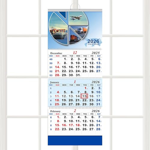 Calendrier mural 2026 – Organisateur trimestriel vertical de 3 mois, tableau de planification du bureau à domicile, rappel du calendrier des études, des événements de vacances, décoration multi-pièces