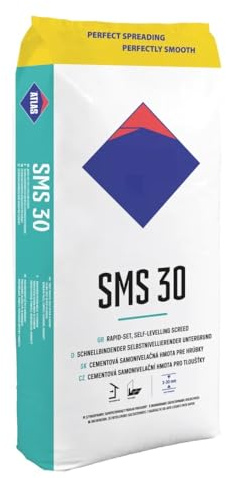 SMS30 Cement Based Self Levelling Screed 25kg 3-30mm Depth Fast Drying Self Levelling Compound (1)