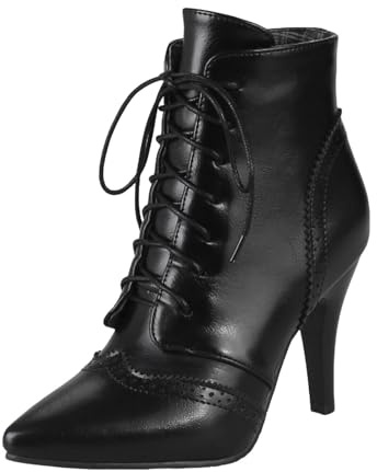 Pumps dam läderstövletter, fashionabla, avslappnade, för snörning, för utomhusbruk, enfärgad, stilett klack, silverpumps