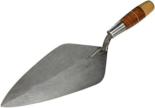 Kraft Tool RO312-12 W. Rose Wide London Brick Trowel with Leather Handle, Standard Shank, 12-Inch