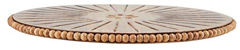 Mud Pie Beaded Carved Lazy Susan