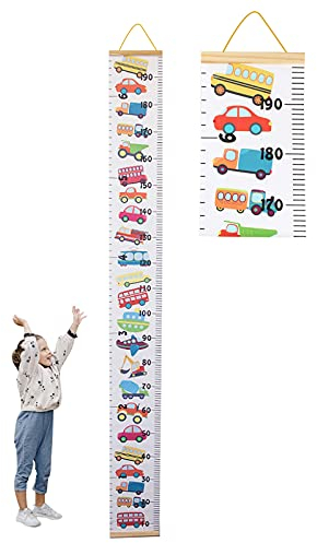 Tomedeks Messlatte,Messlatte Holz Kinder,Wand Holz Dekoration,Maßband Körper,Wandtattoo Kinderzimmer Tiere,Messlatte Kind （Autoformmuster）