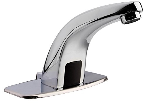 Robinet à capteur infrarouge automatique, robinet de lavabo Lavabo intelligent sans avec boîtier de commande et mitigeur d'eau chaude et froide pour cuisine salle de bain