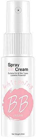Uposao 20ML BB Cream Spray,Whitening Moisturizing Wasserdicht Schweißfest Langlebige Aufhellung Aufhellen Hautton Make-up Basis BB Creme Concealer für ALLE Haut Make-up