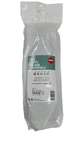 10 rouleaux de 15 sacs poubelle universels 20 à 30L