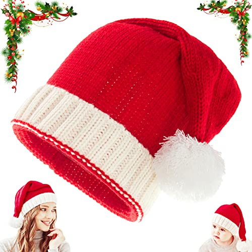 Lets Joy Cappello Babbo Natale, Cappello Natalizio, Cappellino Festa di Natale, Cappelli di Natale per Adulti Bambini, Cappellini Natale in Peluche, Costumi di Babbo Natale, Natale Decorazione