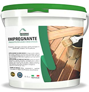 IMPREGNANTE PROTETTIVO PER LEGNO-LUNGA DURATA -IDROREPELLENTE (5LT, NOCE SCURO)