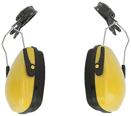 SEAFRONT Casque Antibruit Casque Antibruit Cache-oreilles Amovibles Protection Auditive Casque Antibruit Fixation de Casque pour Chantier de Construction (YELLOW)