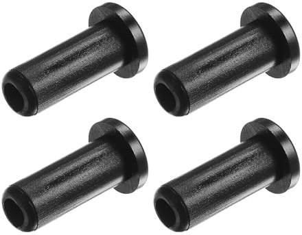 Kozelo 4pz Boccole a Flangia in Nylon [Foro 6mm x OD 10mm x Lunghezza 28.5mm] Boccole in Plastica Nylon per Albero, Bianche