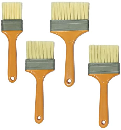 4 Pack Paint Brushes Set, Fence Paint Brushes with High Paint Capacity