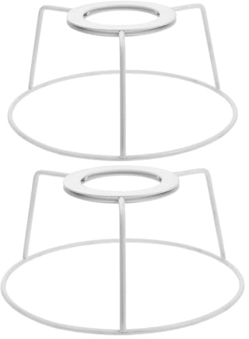 WEKADRIN 2 piezas Unidades Marco para Pantalla Lámpara DIY de Hierro Resistente Accesorio Adaptable para Tulipas Soporte para Lámparas de Mesa y Techo Fácil Instalación y Diseño Versátil