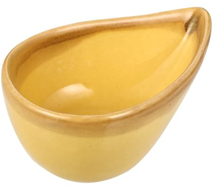 Plato de Aceites Esenciales de Cerámica Amarilla en Forma de Gota