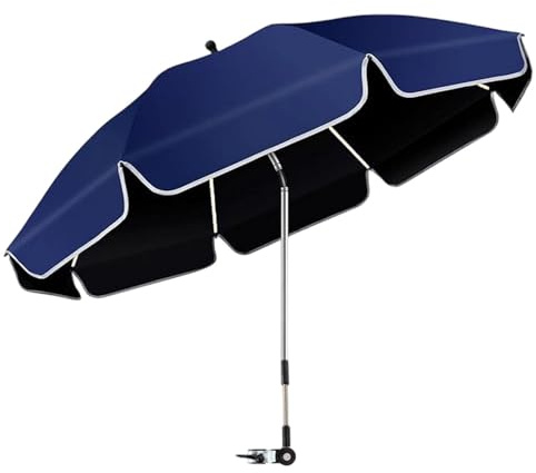 Generisch Ombrellone per sedia, baldacchino con protezione UV, grande ombrellone da spiaggia, regolabile a 360°, protezione UV per passeggino, sedia a rotelle, all'aperto, campeggio, giardino, pesca