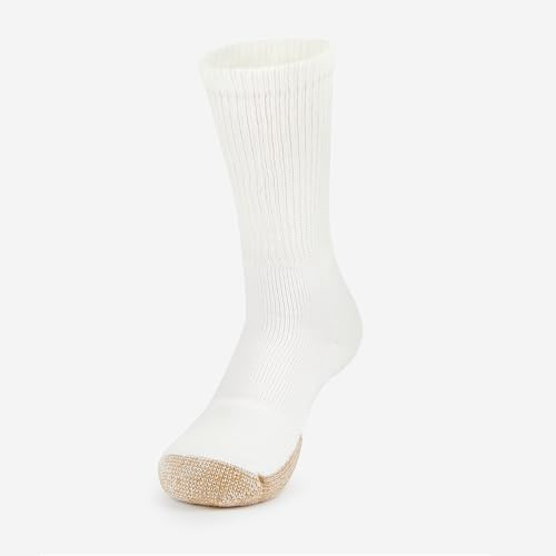 Thorlos Mens Tx Max Cushion Crew Tennis Socks, White (1 Pair), Large US