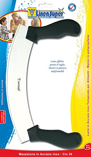 DK - MEZZALUNA CM26 DA CUCINA ACCIAIO INOX TEMPERATO 2 MANICI