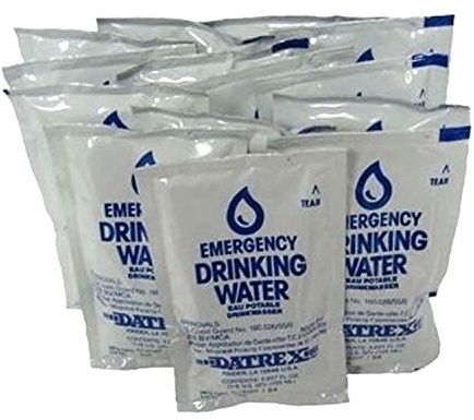 Datrex Emergency Water Packet 4.227 oz - 3 Day/72 Hour Supply (18 Packs) , White