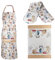 SPOTTED DOG GIFT COMPANY 3er Set - Abtrockentücher Küche, Küchenschürze, doppelter Ofenhandschuhe Hitzebestaendig, Baumwolle mit Katzen-motiv, Geschenke für Katzenliebhaber