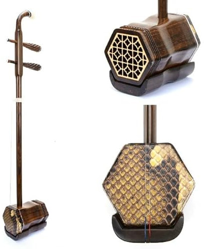 LANDTOM Violon chinois Erhu Guibourtia africain 2 cordes Violon Instrument de musique + accessoires gratuits