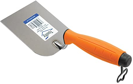 Toolty Stainless Steel Margin Trowel, Wall Putty Trowel, Plastering Trowel, Finishing Trowel - 100mm - for Brickwork and Plastering - Rubber Handle, DIY - TLTY-1704T