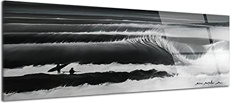 DECLINA - Cuadro retro Bertoche The Right Point Reproduction sobre plexiglás, marco decorativo sobre cristal acrílico, decoración de pared, impresión sobre plexiglás, 120 x 50 cm