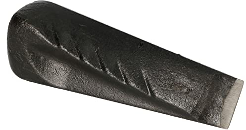 KOTARBAU® Cuña de separación de Acero Forjado, 2,2 kg, Cuña para la separación de leños, Cuña de leñador, Cuña para Partir Madera, Divisor de Troncos, Cuña para leña, Cuña para Dividir Tronco