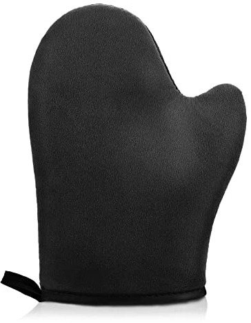WLLHYF Applicatore per guanti autoabbronzanti guanti autoabbronzanti design 3D ultra morbido applicatore autoabbronzante guanti abbronzanti per la schiena (nero)