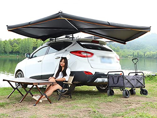 Auto-Markise, Auto-Seitenmarkise mit LED-Licht, ausziehbares Zelt, Pu3000 mm, SUV-Dachzelt, Auto-Markise, Schutzplanen für SUV/LKW/Van