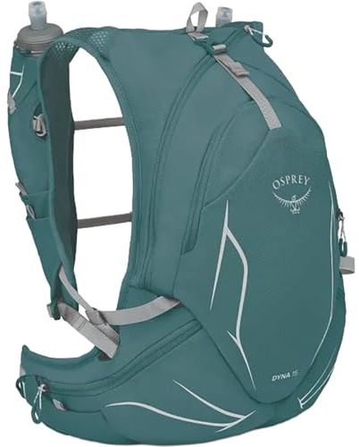 Osprey Dyna 15L Women's Running Hydration Vest with Hydraulics Reservoir, Cascade Blue/Silver Lining, X-Small/Small